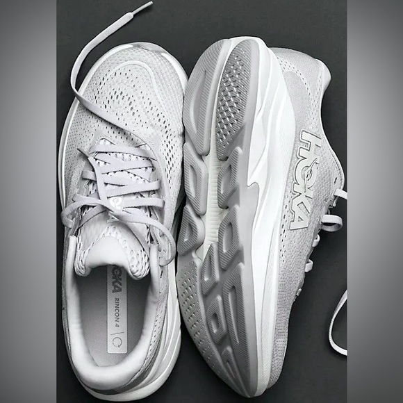 Womens HOKA Rincon 4 Athletic Shoe Stardust/Cosmic Gray - Size 9 - Picture 7 of 9